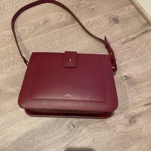 A.P.C. Albane Burgundy Bag